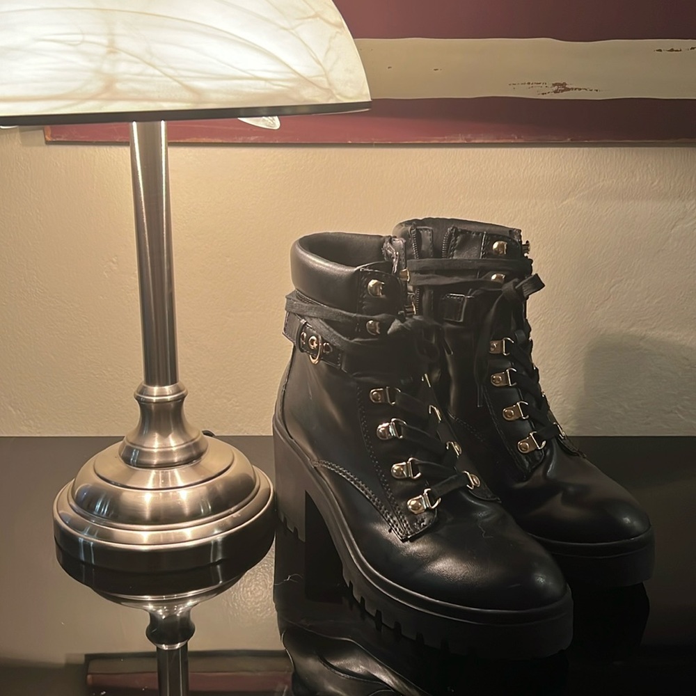 Lace up booties